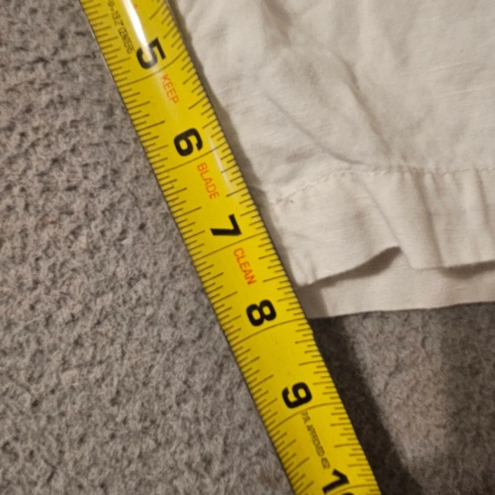 Polo Ralph Lauren Mens White Classic Fit Linen Cotton Blend Shorts Size 36 x 8